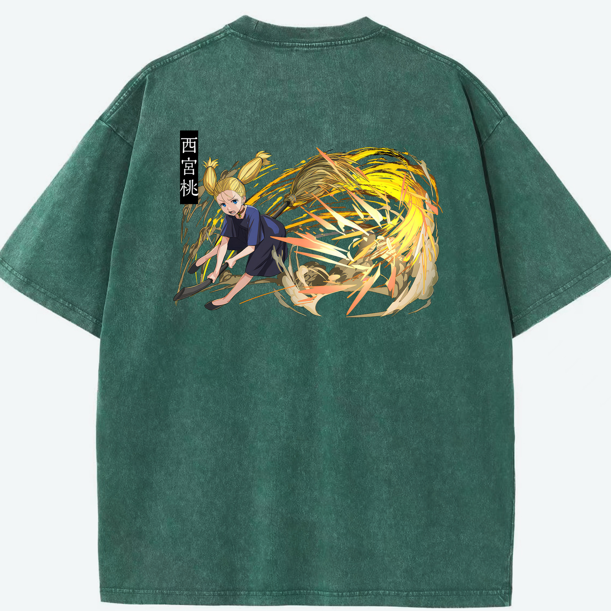 （画像用） 呪術廻戦 Jujutsu Kaisen 綿100% ヴィンテージ風 半袖Tシャツ（背面プリント）